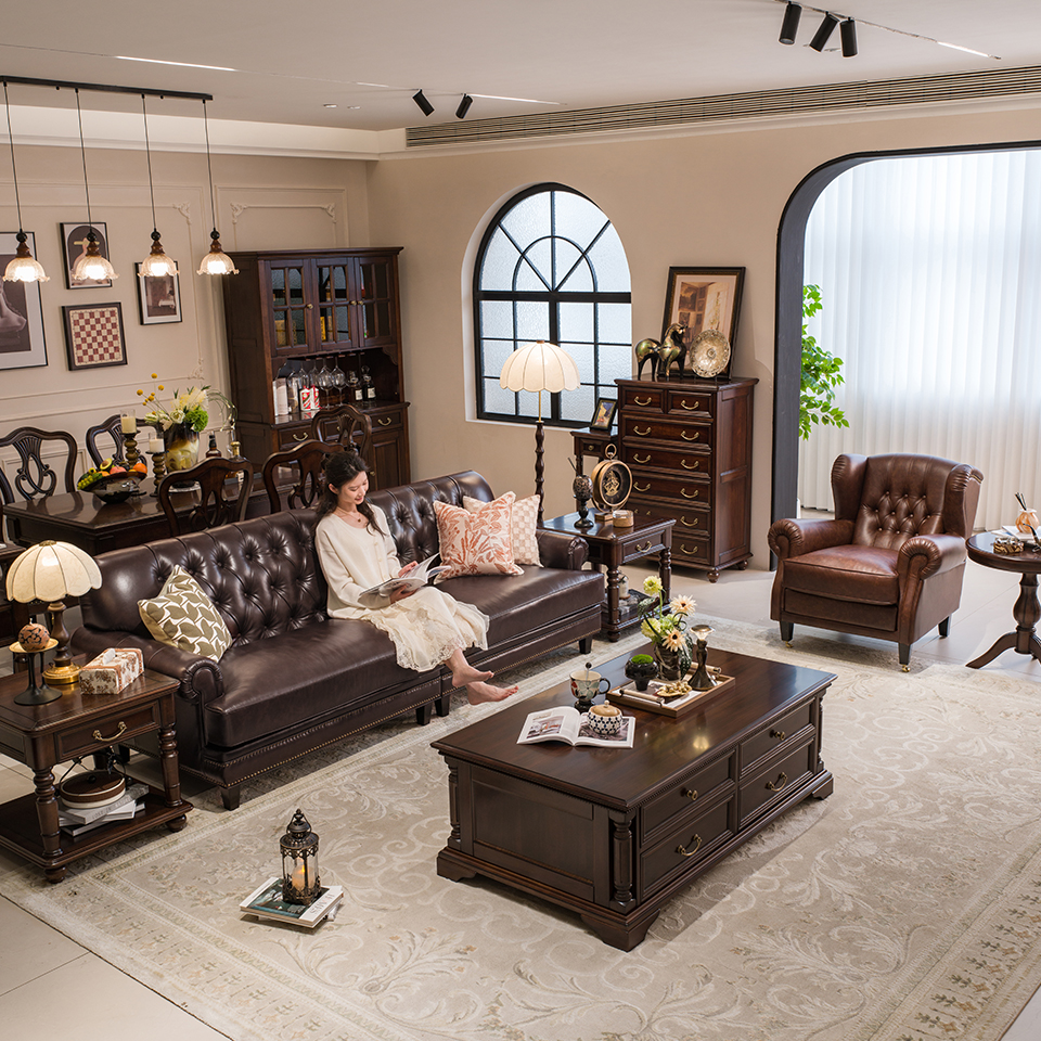 Enjina Home Hilstead Leather Sofa