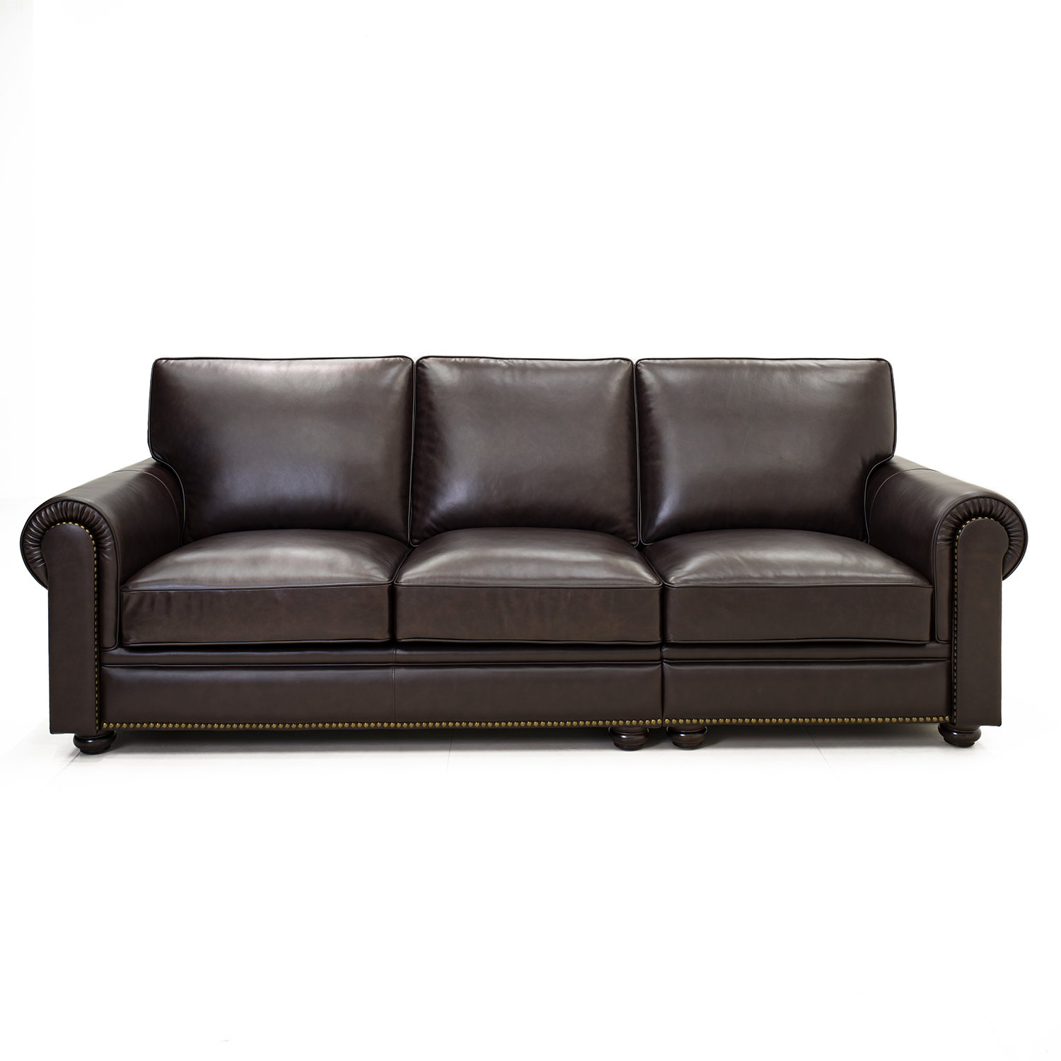 Enjina Home Batton Leather Sofa
